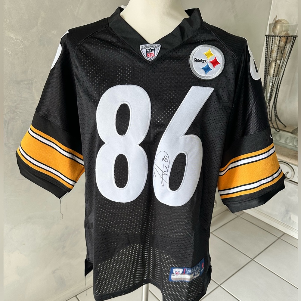 Steelers NFL On Field Reebok Jersey - Hines Ward #86 autographed on front